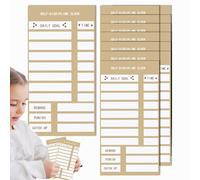 Tabla de planificación para, tabla de lista de verificación de tareas - Gráfico de rutina deslizante,Tabla de planificación para el hogar, tablero de registro de autodisciplina av