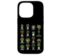 Tabla de Plantas de Interior purificadoras de Aire en macetas Guía botánica Carcasa para iPhone 14 Pro