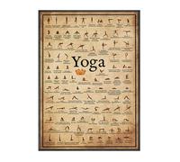Tabla De Posturas De Yoga | Posiciones De Yoga Para Entrenamiento De Cuerpo Completo - Pósteres De Gimnasio O Hogar Para Entrenamiento De Flexibilidad Corporal Con Asanas De Yoga/estiramientos/posicio