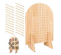 Tabla De Presentación De Punchos Para Encimera,Estante Robusto De Madera Para Comerciantes,Organizador Salón De Artesanía Tabla Perforada - Para Eventos Salones Stands Ferias Tarjetas de Felicitación