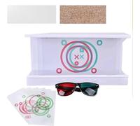 Tabla de prueba de visión LED, vectogramas iluminados rojo verde para inhibición monocular trastorno de fusión y estereopsia con gafas y soporte