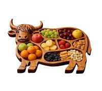 Tabla de queso con forma de - Bandeja de madera resistente al calor para servir | aperitivos de carne y pan presentación- Navidad boda - estilo rústico anfitrión regalo Tisc