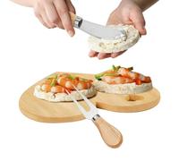 Tabla de queso conjunto | Romántico de madera pequeña con tenedor - Bandeja pequeña para quesos y embutidos - para casa cocina restaurante al aire libre camping comida fruta boda