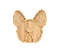 Tabla de Quesos de Bulldog Francés, Tablas de Charcutería Frenchie de 12 Pulgadas, Bandeja para Servir Divertida de Bambú Extragrande, Plato de