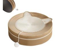 Tabla de rascar de sisal para Gatos, rascador de sisal, Juguete Interactivo para Gatos, tapete para Gatos para Comedor, balcón, Dormitorio, Nuestro Amigo felino. Horas y Fin. con 15.75 x 15.75