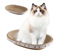 Tabla de rascar para gatos - Cuenco ondulado impermeable, estanque portador resistente, de molienda de celulosa comprimida, cama para animales porosos y transpirables | Guardabarros para mascotas e