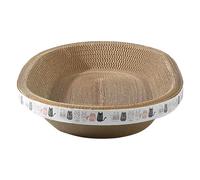 Tabla de rascar para gatos, rascador de gatos de forma ovalada de alta densidad, cama rascadora para gatos 2 en 1 para gatos que mueren y duermen. Poste para rascar muebles de interior, almohadilla