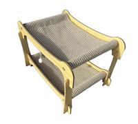 Tabla de rascar para gatos | Rascador moderno de 2 capas con asiento y nicho, accesorio para gatos de gran tamaño mediano pequeño para casa sofá pared - para gatito adulto interior casa