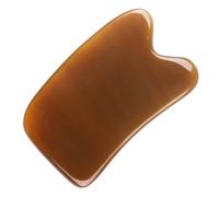 Tabla de raspado facial hecha a mano de cuerno de búfalo, Guasha, tabletas corporales for raspado facial, de tobillos y cuello. palo de masaje