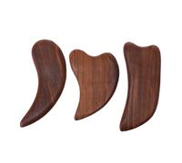 Tabla de raspado madera 3 piezas for belleza facial, tabla Guasha, kit herramientas masaje chino Gua Sha for spa y cuidado la piel Herramienta de Esculpido(11.5x4x0.4cm)