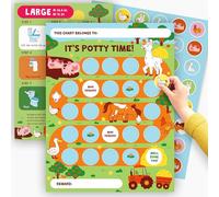 Tabla de recompensas de entrenamiento para ir al baño para niños pequeños - Tabla de recompensas con calcomanías temáticas de granja para niños - Train to Poo- Sistema de recompensas de incentivos de