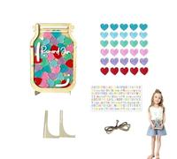 Tabla de recompensas infantil 1 unidad con corazones magnéticos coloridos, sistema educativo visual para niños, con soporte de madera, ideal para casa o aula