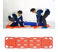 Tabla de rescate de emergencia, camilla de agua plegable con 3 cinturones de seguridad, tablero portátil de cuatro pliegues para piscinas y emergencias acuáticas