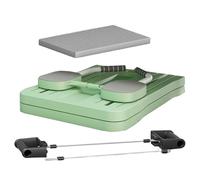 Tabla de rodillo abdominal, tabla reformadora de pilates plegable, herramienta de entrenamiento de núcleo con almohadillas de apoyo gruesas de rebote automático para músculos de espalda, ejercicio de