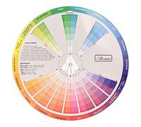 Tabla de rueda de color, rueda de color creativa Tarjeta de papel Guía de aprendizaje de color Tarjeta selectora de pigmento de uñas Rueda de teoría de color Análisis de color Kit