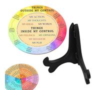 Tabla de ruedas de sentimientos, rueda de sentimientos con soporte, tabla de emociones de salud mental, regalo de terapeuta de salud mental, para sala de estudio, dormitorio, sala de estar y área de