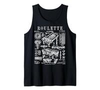 Tabla de Ruleta Lucky Gambler Casino Gambling Vintage Patent Camiseta sin Mangas