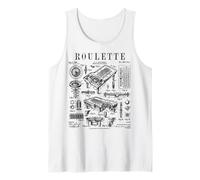 Tabla de Ruleta Lucky Gambler Casino Gambling Vintage Patent Camiseta sin Mangas