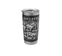 Tabla de ruleta Lucky Gambler Casino Gambling Vintage Patent Vaso térmico de acero inoxidable de doble pared