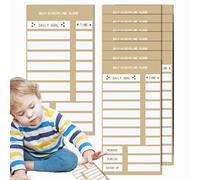 Tabla de rutina para dormir, tabla de horarios reutilizable para niños para el hogar, tablero de registro de autodisciplina con deslizador de lista de verificación, desarrolla buenos hábitos para
