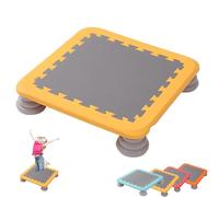 Tabla de salto cuadrada para niños, Tpoline sensorial antideslizante con base de EVA, capacidad de 150 kg, colchoneta de salto para interiores y exteriores para el equilibrio y la coordinación.