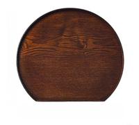 Tabla de servir de madera de fresno, 36 x 32 cm, ovalada, bandeja de madera para aperitivos, postres, frutas, ensalada, moderna con vetas naturales, lisa lijada, para pausa para café, té, fiesta