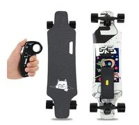 Tabla de Skate eléctrica Longboard Electric Cruiser con Mando a Distancia de 4 velocidades, diseño con asa de Transporte fácil, autonomía de 15 km/9,4 Millas para desplazamientos Diarios A