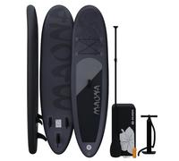 Tabla de surf de remo, color negro, 308 cm de largo, juego completo de remo de aluminio, bomba de aire, bolsa de transporte, capacidad de carga de 120 kg