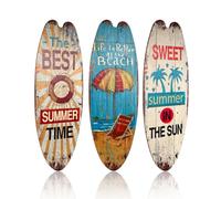 Tabla de surf decorativa, 3 unidades, cartel de bienvenida a la playa, cartel de bar tropical, decoración de pared para exteriores, tabla de surf, decoración de piscina para exteriores, paredes junto