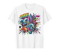 Tabla de Surf Graffiti Pop-Art Comic Book Splash Camiseta