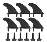 Tabla de Surf negra Soft Fin, repuesto ecológico de PVC de 3 piezas Fin Skeg para tablas de Surfboard Softboard Tail Rudder)