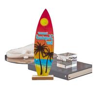 Tabla de surf | Tropical Table Centerstücke | Surfboard Table Top | Cartel de madera de verano | Decoración de fiesta de verano | Multifuncional para la decoración navideña