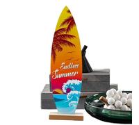 Tabla de surf | Tropical Table Centerstücke | Surfboard Table Top | Cartel de madera de verano | Decoración de fiesta de verano | Multifuncional para la decoración navideña