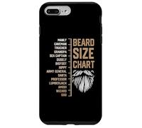 Tabla de tallas de barba divertida para papá barbudo Carcasa para iPhone 7 Plus/8 Plus