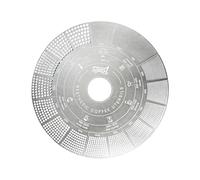 Tabla de tallas profesional de café molido de acero inoxidable 304, tarjeta de referencia grabada con láser para 8 métodos de preparación, guía de comparación de 16 niveles (Plata, 10cm*10cm)