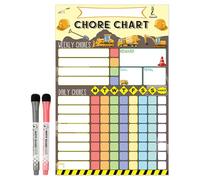 Tabla de tareas de borrado en seco, pizarra magnética de responsabilidad semanal, planificador diario para niños y adolescentes, herramienta de organización del hogar, sistema de seguimiento de