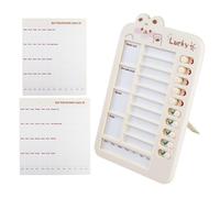 Tabla de tareas deslizantes para niños de 14,5 x 21,5 cm, planificador visual, lista de verificación de estudios para estudiantes y niñas, planificador de aprendizaje, gestión de rutina, tareas