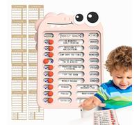 Tabla de tareas para lista de verificación | Tabla de responsabilidad para niños - Tablero de horario para niños para el hogar, registro de autodisciplina con lista de verificación deslizante para
