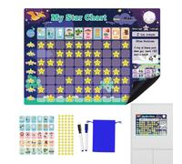 Tabla de tareas para niños, colorida tabla magnética de recompensas, tablero de comportamiento divertido, tabla de tareas portátil para niños y niñas