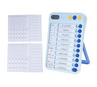 Tabla de tareas para niños, portátil para tareas de autodisciplina, lista de verificación diaria, rutina con 12 tarjetas de tareas, planificador deslizante para niños