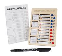 Tabla de tareas para niños - Tabla educativa de madera de borrado en de doble cara, tabla de rutina para niños y adultos, para aula, oficina, , dormitorio, viajes, escuela