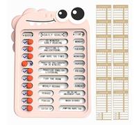 Tabla de tareas - Tabla de tareas - Papel reutilizable para niños Hábito deslizante | Tablero de planificación de recompensas de registro de autodisciplina para el hogar, rutina de estudio y uso