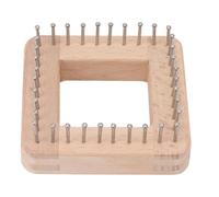 Tabla de Tejer, Mini Herramienta de Tejer Cuadrada con Ganchos Tabla de Ganchillo de Madera DIY Bufanda Sombrero Máquina para Tejer Estera Diadema Manta Calcetín (10cm)