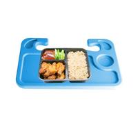 Tabla de tiempo de manejo: estación de trabajo compacta de viaje, ranura para taza resistente a derrames, accesorio de rueda plegable, almohadilla de comedor ligera para vehículos, práctica estación