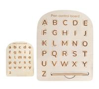 Tabla de trazado para niños, letras y números de madera, tabla de calcar para aprender a escribir, imprescindible para niños y niñas de más de 3 años