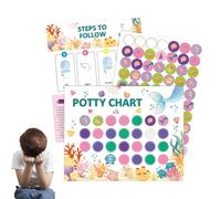 Tabla de uso de orinal, motivacional interactivo para el entrenamiento de hábitos higiénicos, gráfico con pegatinas para orinal para 4 niños niñas niños Hijo Hija de ri