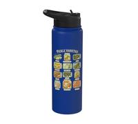Tabla de variedades de pepinillos Eneldo Pan Mantequilla Ajo Kimchi Alimento Stainless Steel Insulated Water Bottle