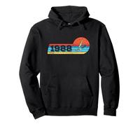 Tabla de Windsurf Velas Vintage 1988 Cumpleaños Windsurfing Sudadera con Capucha