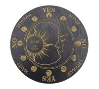 Tabla del péndulo de radiestesia de madera - Disco oráculo de siete estrellas de 25 cm, decoración para mensajes espirituales | Guía de adivinación metafísica para la meditación ritual, altar pantalla