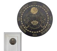 Tabla del péndulo de radiestesia de madera - Disco oráculo de siete estrellas de 25 cm, decoración para mensajes espirituales | Guía de adivinación metafísica para la meditación ritual, altar pantalla